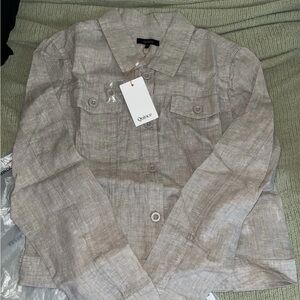 NWT quince women’s 100% european linen jacket size Medium